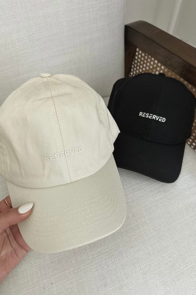 RESERVED Cap - Onyx & Ivory