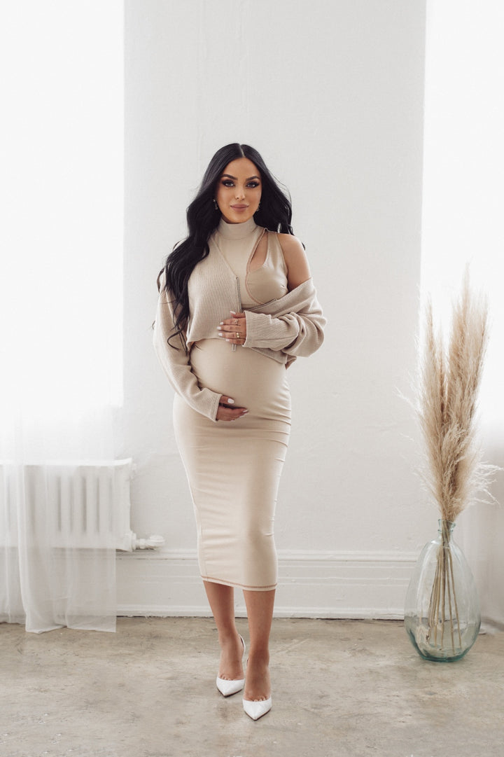 Dita Jacket + Dress (Ivory) - Maternity Collection