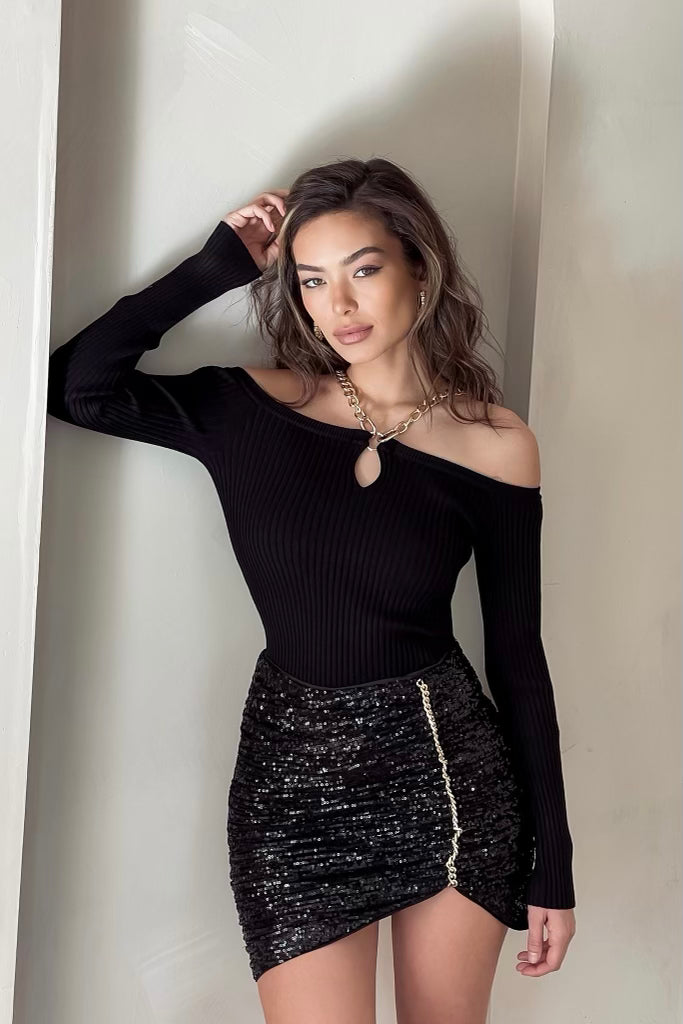 Amy Sequin Mini Skirt