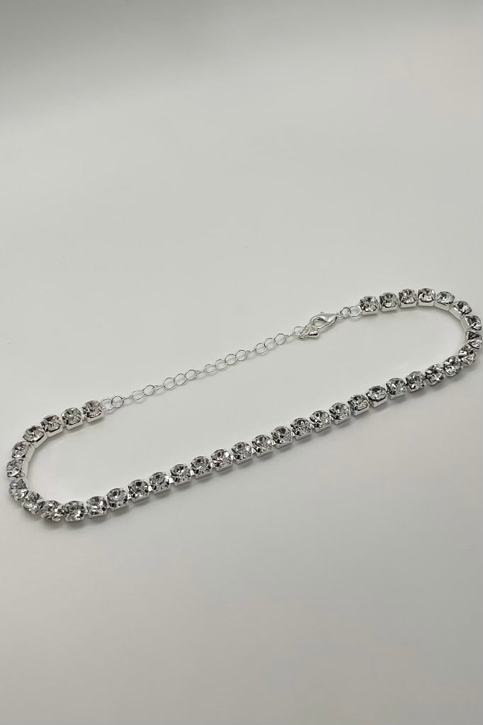 Round Rhinestone Choker - Big