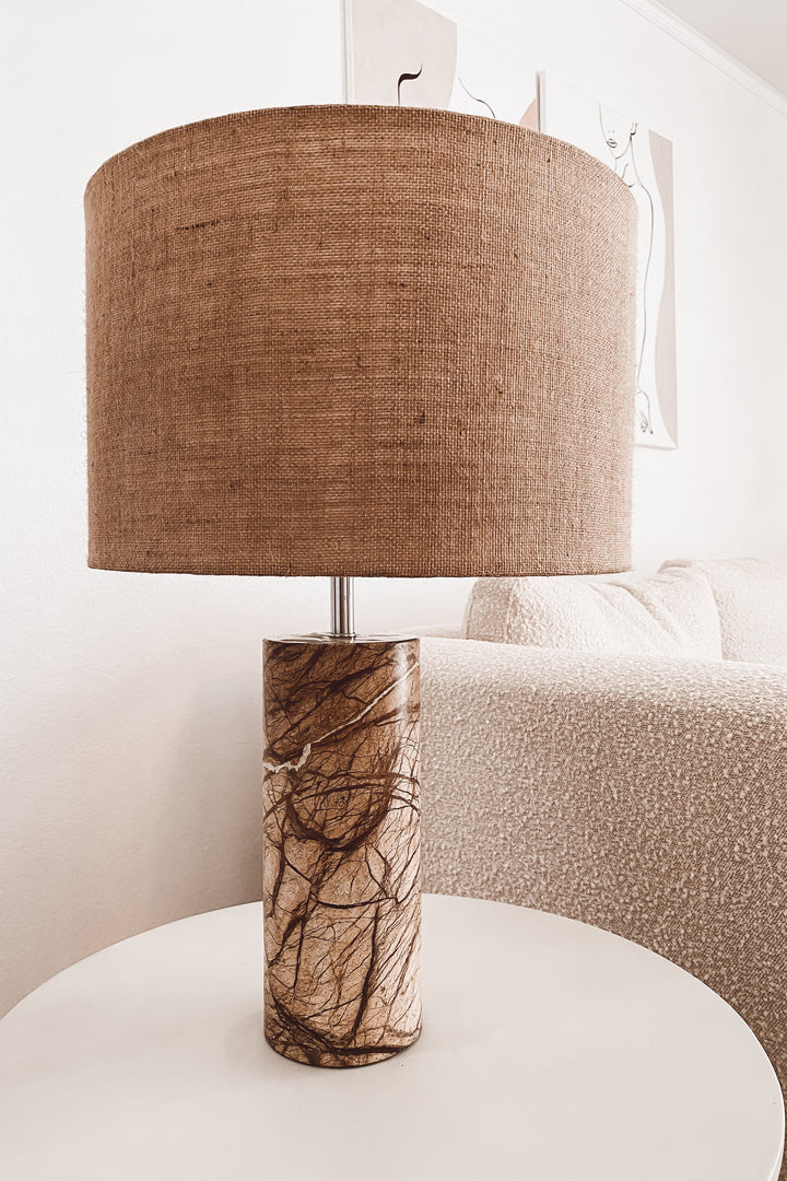 Marble + Canvas Lamp