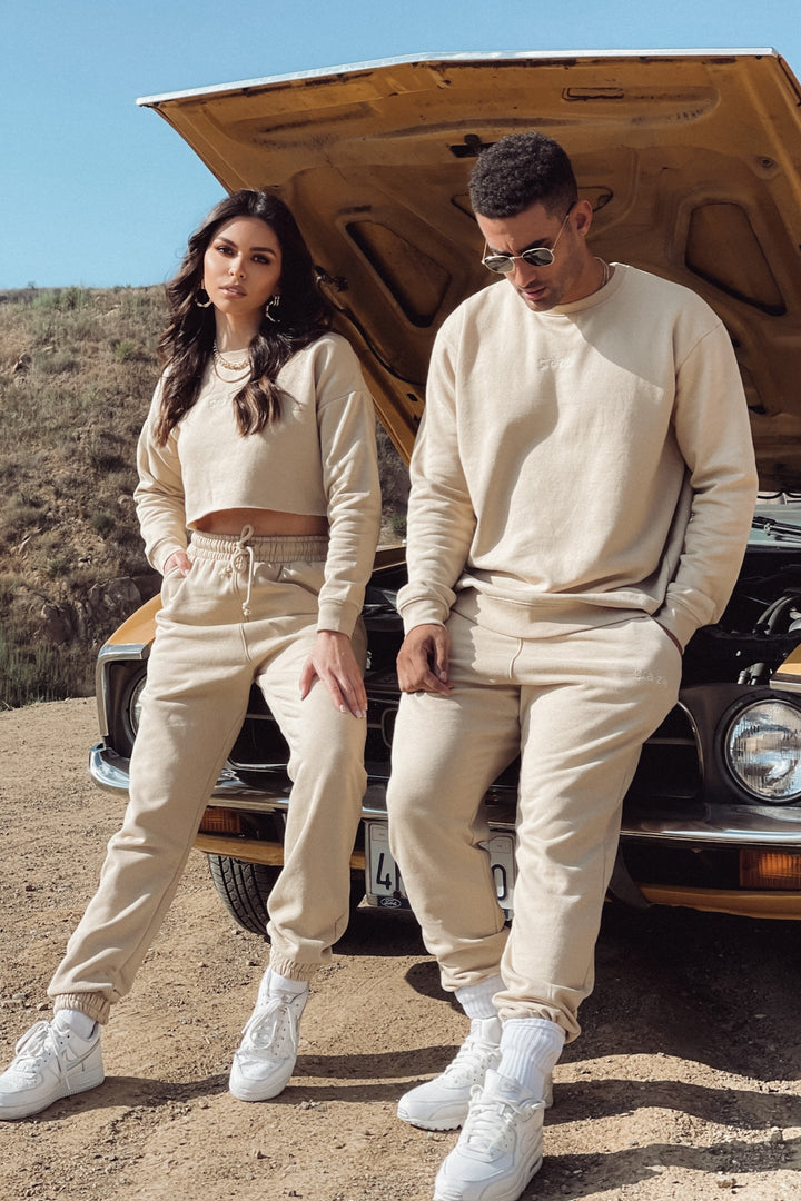 Grà·Zie Unisex Collection - Biege Joggers