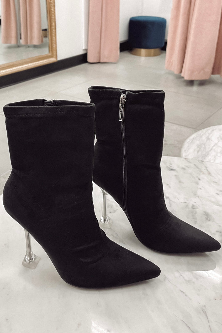 Cavi Suede Booties - Black