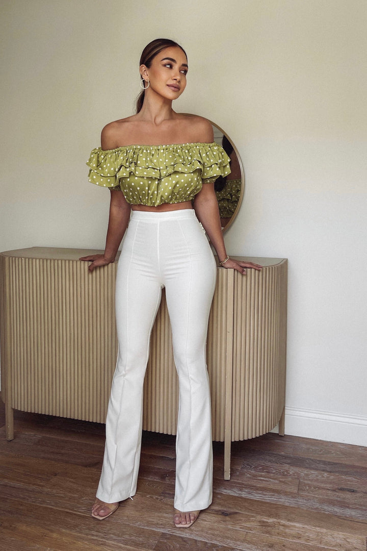 Mina Polkadot Crop Top