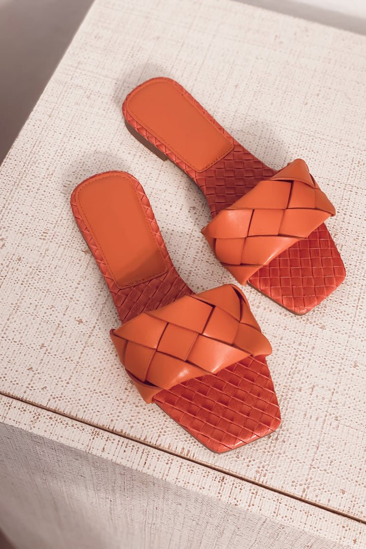 Holly Woven Sandals - Orange