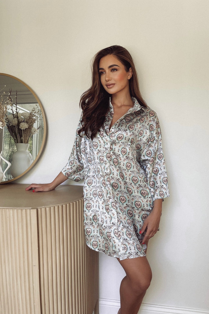 Cami Paisley Satin Dress - Online Exclusive