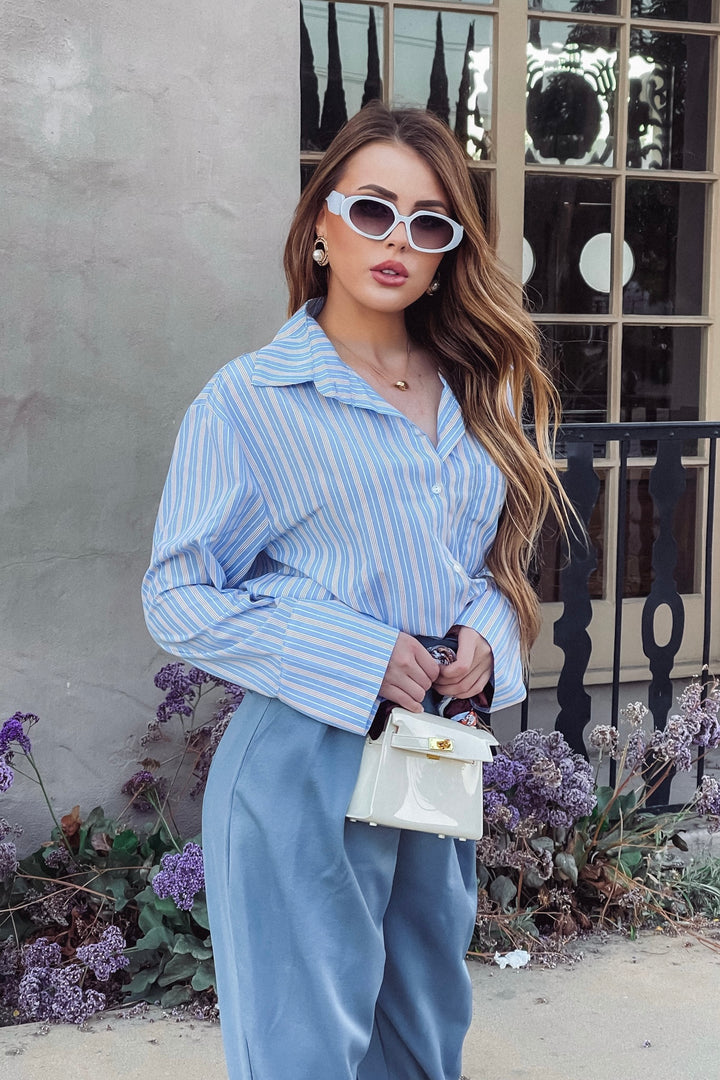 Louise Stripped Button Up