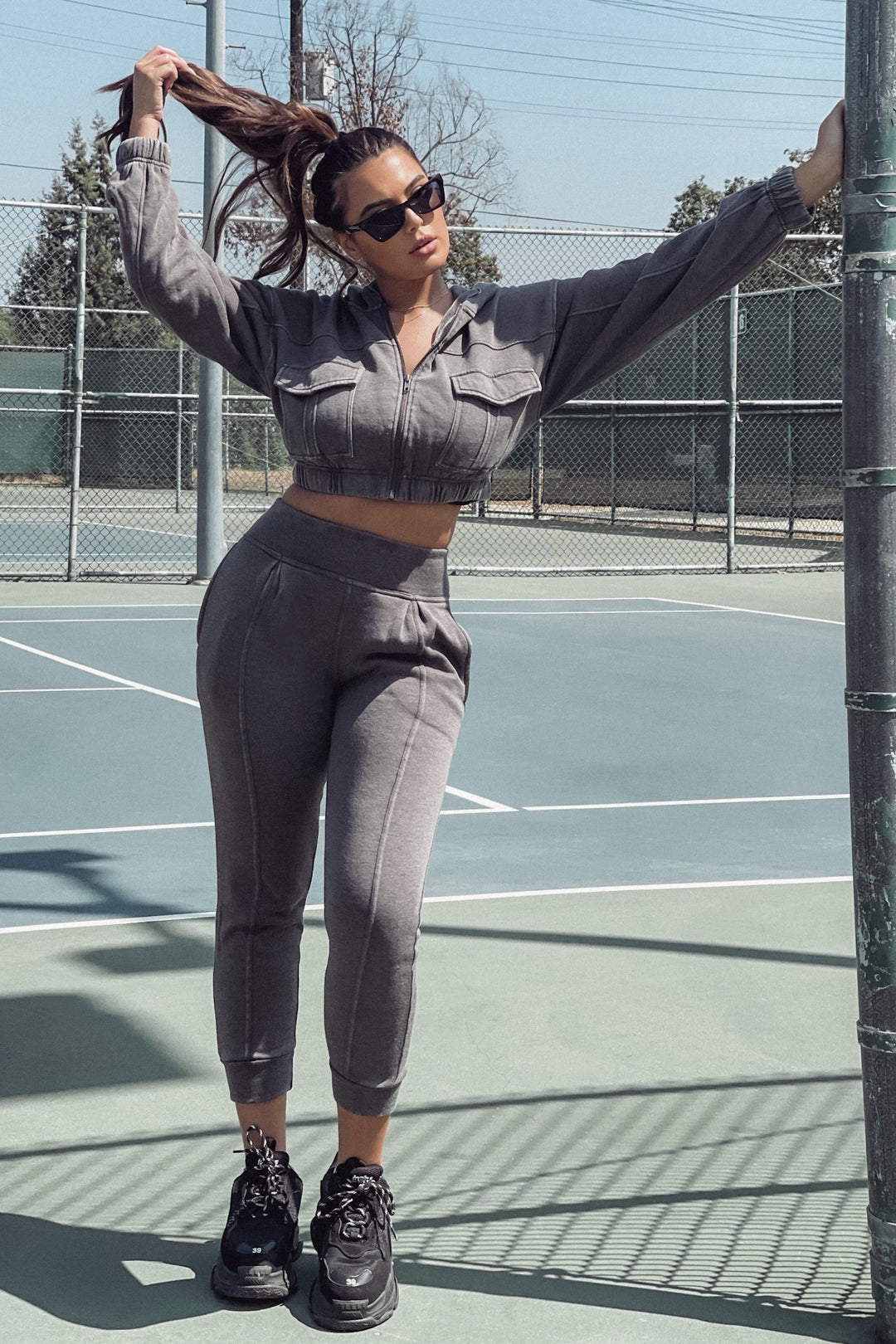 Ally Sweat Set - Grey