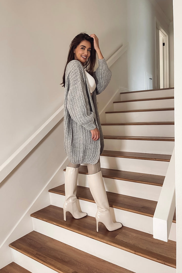 Elle Knit Cardigan - Grey