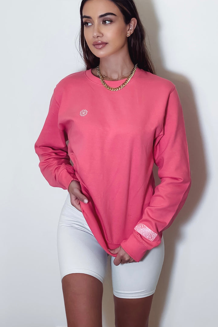 Linked Unisex Collection - Pink Crewneck