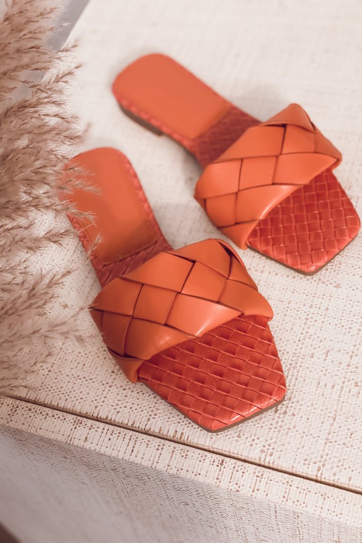 Holly Woven Sandals - Orange