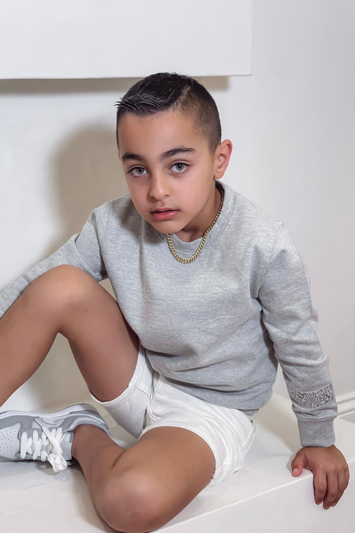 Linked Kids Collection - Grey Crewneck