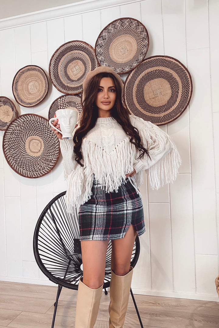 Lora Fringe Knit Sweater