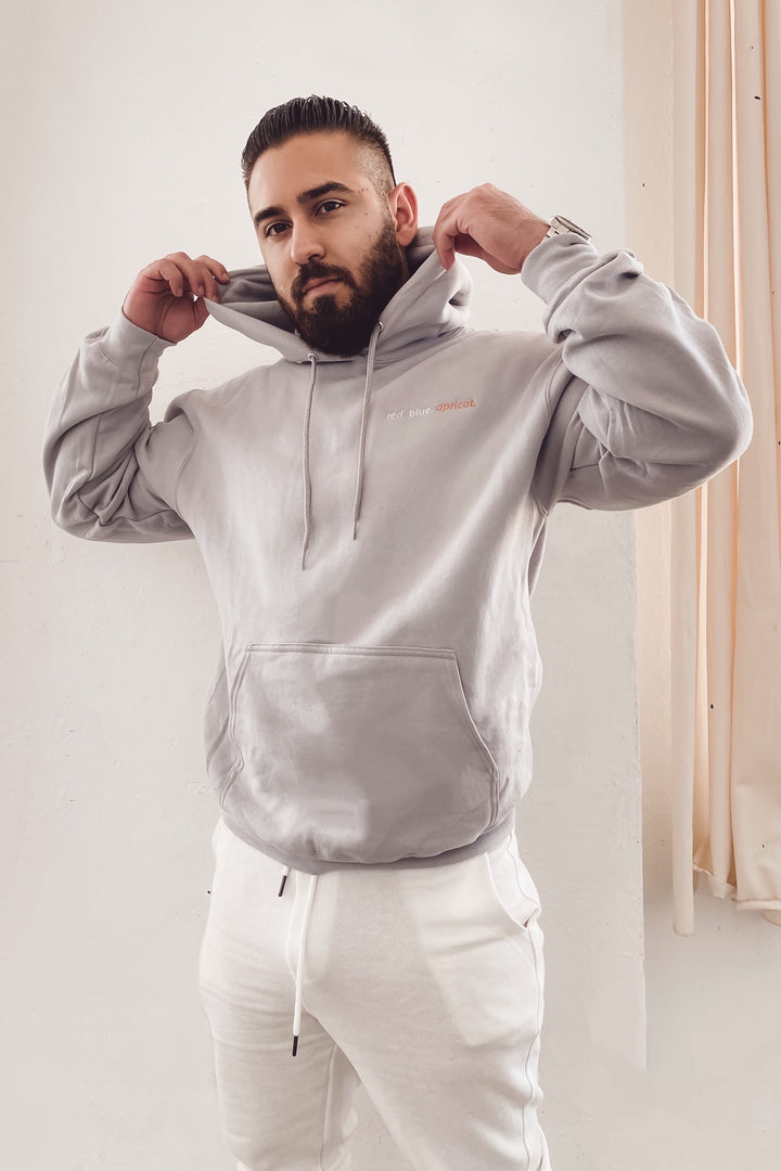 Red.Blue.Apricot Collection Hoodie - Grey